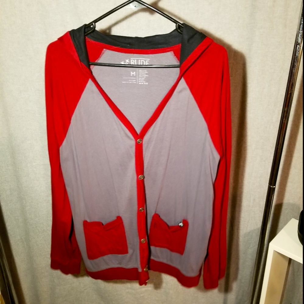 Hooded Button Up Cardigan